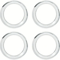 15 Stainless Steel 2-3/8 Deep Step Lip Rally Wheel Trim Ring Set