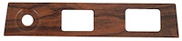 3945973 1969 Camaro, Wiper Switch Dash Plate, 3-Hole, Cherrywood, w/Defroster or Power Top Switch Hole
