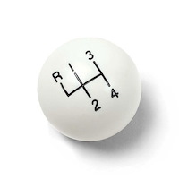 White 4-Speed Shift Knob 1969 Camaro