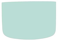 42006E Rear Window Glass 1964-66 Mustang Fastback; Light Green Tint
