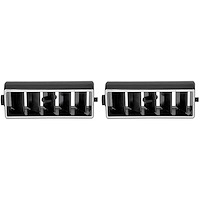 748615 A/C Center Dash Air Deflector Vents 1968-1982 GM, Black w/Chrome Trim