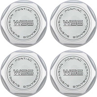 748646 Wheel Center Cap 1987-92 Pontiac Trans An, Formula; WS6; with Metal Clip; Silver; Set of 4