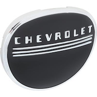 758297 1947-53 Chevy Pickup Truck, Horn Cap, Black, w/ Chrome Border