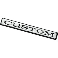 8790967 1970-72 Buick Skylark Custom, Trunk/Decklid Emblem, "CUSTOM"