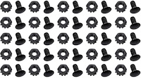Grille Mounting Hardware Set for Select 1959-1968 Chevrolet Models [Black]