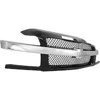 88968960 2002-06 Avalanche 1500/2500, Grill Assembly, Chrome w/ Black Textured Finish, For Models w/ Body Cladding