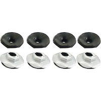 9432461 Hex Flanged Stamped Steel Thread Cutting Nut;.88mm Diameter, w/ Mastic Sealant, Set of 8