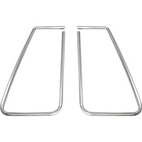 9695382 1973-77 Regal, Cutlass 2-Door Coupe, Opera Window Moldings, LH & RH, Chrome Plastic, Pair
