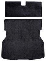 A4021B01 Rear Cargo Area Cut Pile Carpet Set With Mass Backing 1979-82 Mustang; Black