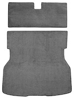 A4021B27 Rear Cargo Area Cut Pile Carpet Set With Mass Backing 1979-82 Mustang; Gray