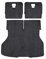 A4026A13 Rear Cargo Area Cut Pile Carpet Set 1987-93 Mustang Hatchback; Ebony