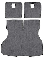 A4026A47 Rear Cargo Area Cut Pile Carpet Set 1987-93 Mustang Hatchback; Dark Gray