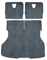 A4026A64 Rear Cargo Area Cut Pile Carpet Set 1987-93 Mustang Hatchback; Steel Blue