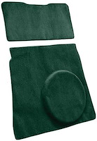 A4123646 Cargo Area Cut Pile Carpet Set 1977 Mustang II; Jade Green