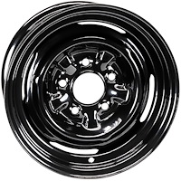 A8500504 Dog Dish Style Factory Steel Wheel for 1955-1990 Buick, Chevrolet, Oldsmobile, Pontiac Models
