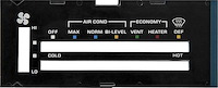 A9600115 1980-81 Camaro; Heater Control Lens; with Air Conditioning; with Black Backing Paper