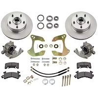 BK2055A 1955-57 Bel Air/1959-64 Impal/Bel Air/Biscayne; Front Disc Brake Conversion Set; For Stock Spindle; Plain 11 in. Rotors