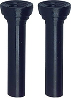 CLK701 1961-66 GM; Door Lock Knobs; Flat Head Design; Self-Threaded; Black; Pair