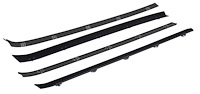 CR1107 1973-76 GM Truck Beltline Weatherstrip, Door Windowfelt, Antirattle Seal, Inner/Outer, 4 Piece Set