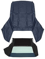 CT133216 1965-66 GM B-Body; Convertible Top Kit; With Glass Window; Pinpoint Vinyl; Dark Blue