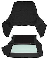 CT144233 1971-76 GM B-Body; Convertible Top Kit; With Glass Window; With Zipper; Vinyl; Black