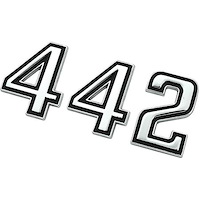 EM2446T 1969-73 Oldsmobile 442; Fender Emblem Set; 442