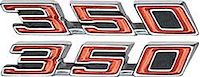F1252 Hood Emblems for 1968-1969 Pontiac Firebird 350