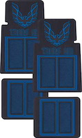 F74008 1969-92 Pontiac Trans Am; Floor Mats; Blue; Front and Rear; 4 Piece Set