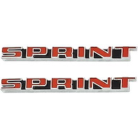 F859571 1968-69 Pontiac Firebird in.Sprint in. Rocker Panel Emblem Set; Pair
