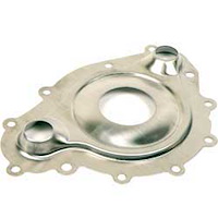 F921 1969-81 Pontiac V8; Timing/Water Pump Plate, Stainless Steel