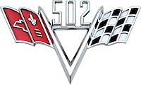 FE502 Front Fender Emblem [502 Crossed Flags]