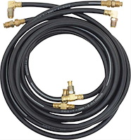 HK220 Convertible Top Hydraulic Hose Set 1955-61 Bel Air, Impala, Electra; Black Rubber; Various Models