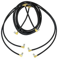 HK222 Convertible Top Hydraulic Hose Set 1951-56 Buick, Chevrolet, Pontiac, Oldsmobile; Black Rubber; Pigtail Style