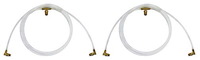 Universal Convertible Top Hose Set Fits Select 1961-1972 Ford, GM, Mopar Models [White, Nylon]