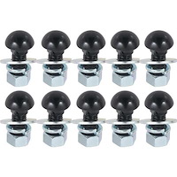 K219B 1938-72 Chevy, GMC Pickup, Blazer/Jimmy, Suburban; Bumper Bolt Set; Front or Rear; 1/2 in.-13 x 1-1/2; 10-Piece Set; Black