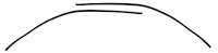 Headliner Molding Kit, Interior Side for 1968-1969 Chevy Camaro, Pontiac Firebird Coupes [Pair]