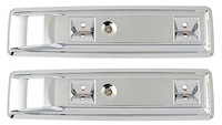 MB2004 Arm Rest Bases; 1966-70 Coronet, GTX, Road Runner, Belvedere; Chrome Front; Pair