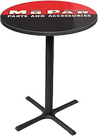 MD671103 Pub Table With Black Base 1948-53 Style Mopar Black/Red parts And Accessories Logo