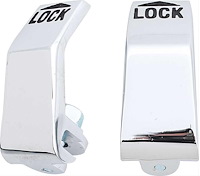 ME2100 Chrome Door Lock Levers 1970-74 Barracuda, Cuda, Challenger; Pair