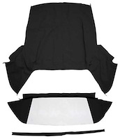 N6263214 1962-63 Chevy II / Nova; Convertible Top; With Plastic Window; Stayfast Canvas Cloth; Black