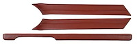 PADKIT2 1967-68 Mustang Lower Instrument Panel Pad/Windshield Pillar Pad Kit- Dark Red