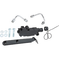 PV29200B GM Proportioning Valve & Bracket Kit, Disc/Drum, Left Side Mount, Fits 1/2" & 9/16" Master Cyl Ports, Black