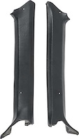 R3235 1969 Camaro; Inner Pillar Post Moldings; Coupe; Black; OEM Vinyl Wrapped