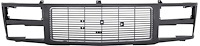 T70062 1988-93 GMC Truck; Front Grill; Dual Composite Headlamps; Black/Argent Silver; GMT400 Series