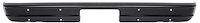 T70283 1973-80 Fleetside, Suburban, Blazer/Jimmy; Rear Bumper; Black Powdercoat; w/o Impact Strip Holes