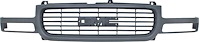 T70459 1999-02 GMC Sierra, Yukon; Front Grill; Dark Gray