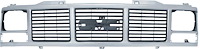 T70613 Front Grille Fits Select 1988-1993 GMC Pickup, Jimmy, Suburban & Yukon Models [Argent Silver]