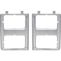 T71151 1985-88 Chevy, GMC Pickup, Blazer/Jimmy, Suburban; Headlamp Bezels; With Chrome Grill; Pair