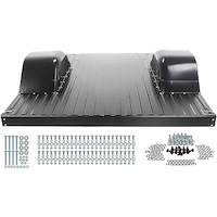 T71616P Full Bed Floor Panel; 1967-72 Chevrolet, GMC Shortbed; Fleetside; With Bracing; 6.5' Bed; With 4" Wider Tubs; Black