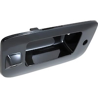 T76049 2007-13 Chevrolet, GMC Truck; Tail Gate Handle Bezel; Black Smooth; With Key Hole; With Backup Camera Hole